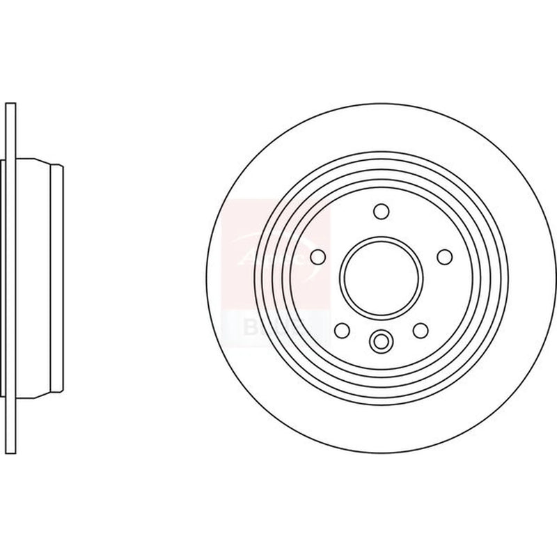 Apec 2 x Solid Rear Brake Discs SDK6756