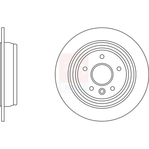 Apec 2 x Solid Rear Brake Discs SDK6756