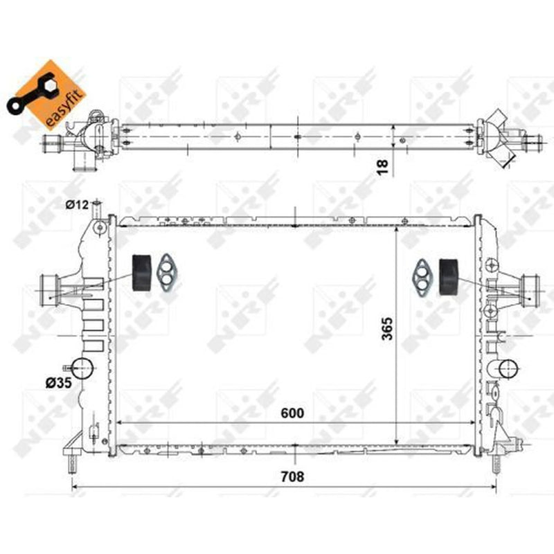 NRF Engine Radiator 53442