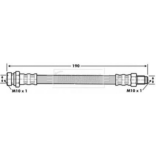 Borg & Beck Brake Hydraulic Hose Line Left BBH7110