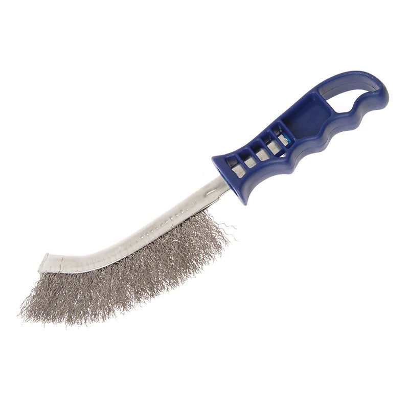 Faithfull Wire Scratch Brush Stainless Steel Blue Handle - FAIWBHANDSS