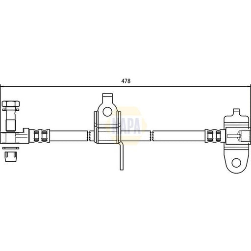 NAPA Brake Hydraulic Hose Line Front Right NBH1118