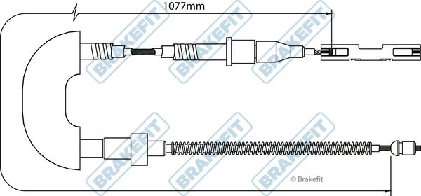Apec Handbrake Cable Left Rear fits Audi A2 2000-2005 1.4