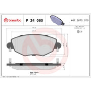 Brembo 4 x Front Brake Pad Set P24060