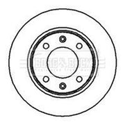 Borg & Beck 2 x Solid Rear Brake Discs BBD4249