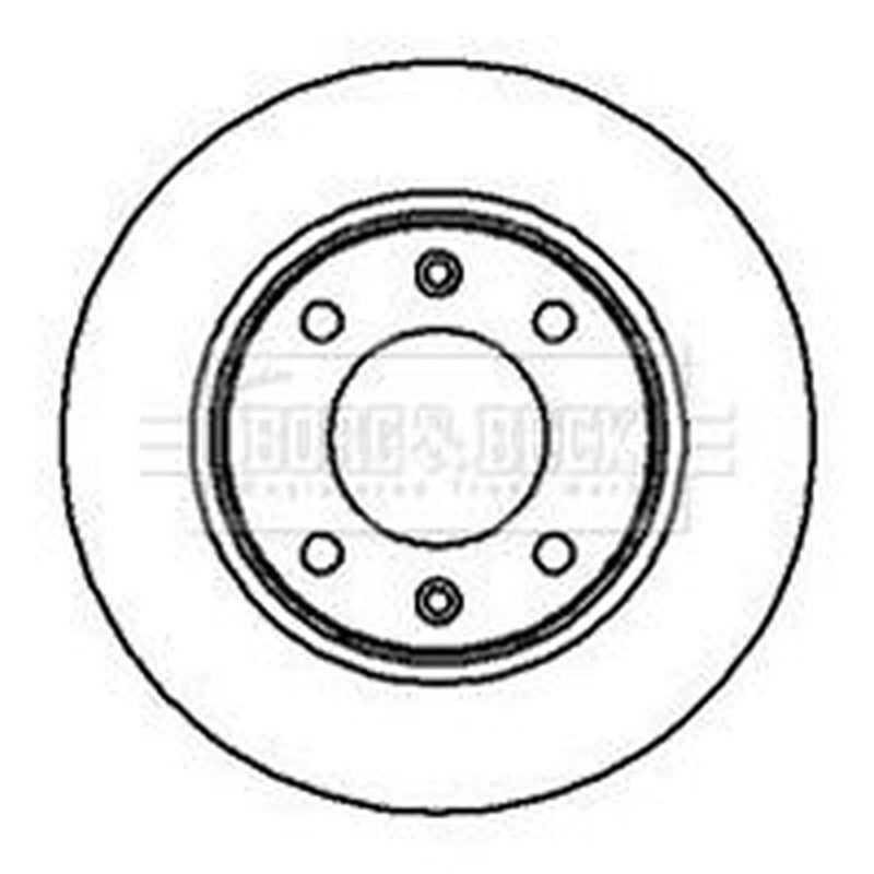 Borg & Beck 2 x Solid Rear Brake Discs BBD4249