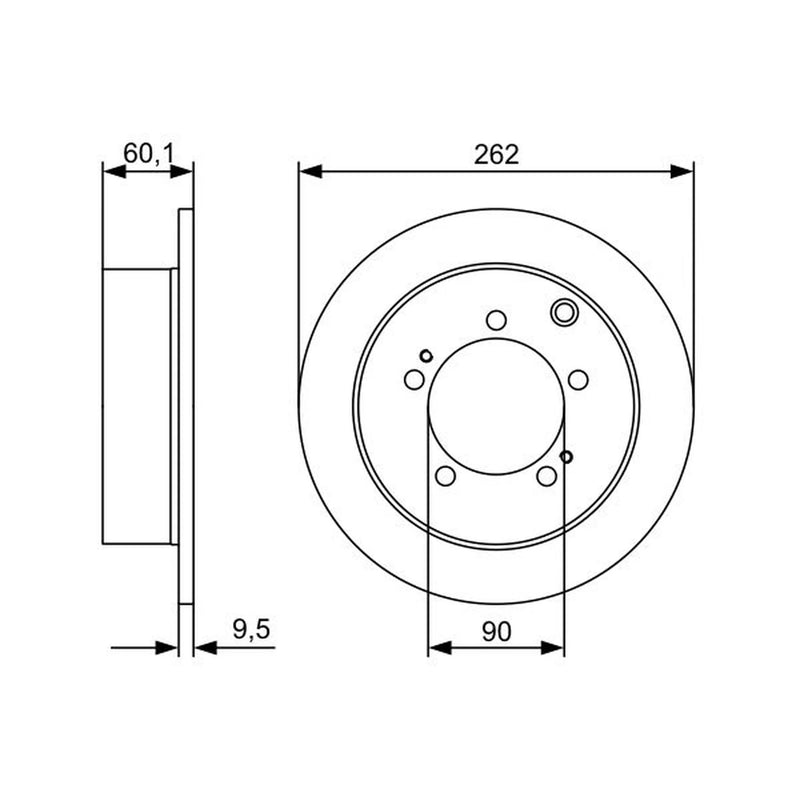 Bosch 2 x Solid Rear Brake Discs 0 986 479 512