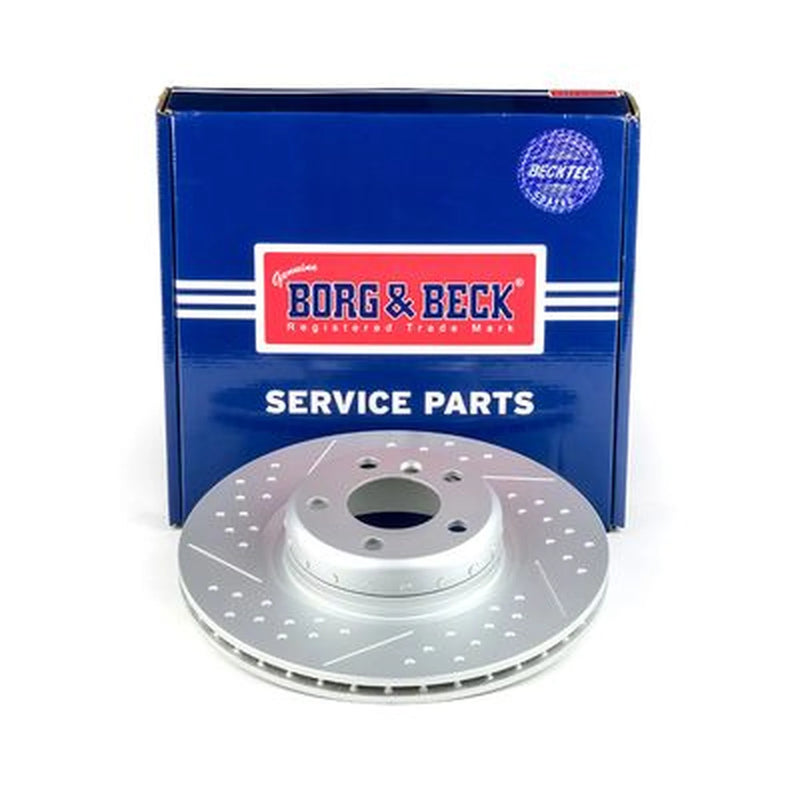 Borg & Beck 2 x Perforated/Vented Rear Brake Discs BBD6169S