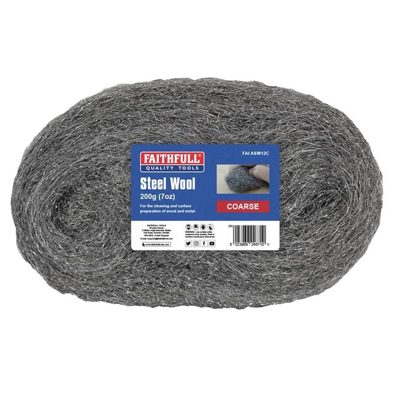 Faithfull Steel Wool Coarse 200g - FAIASW12C