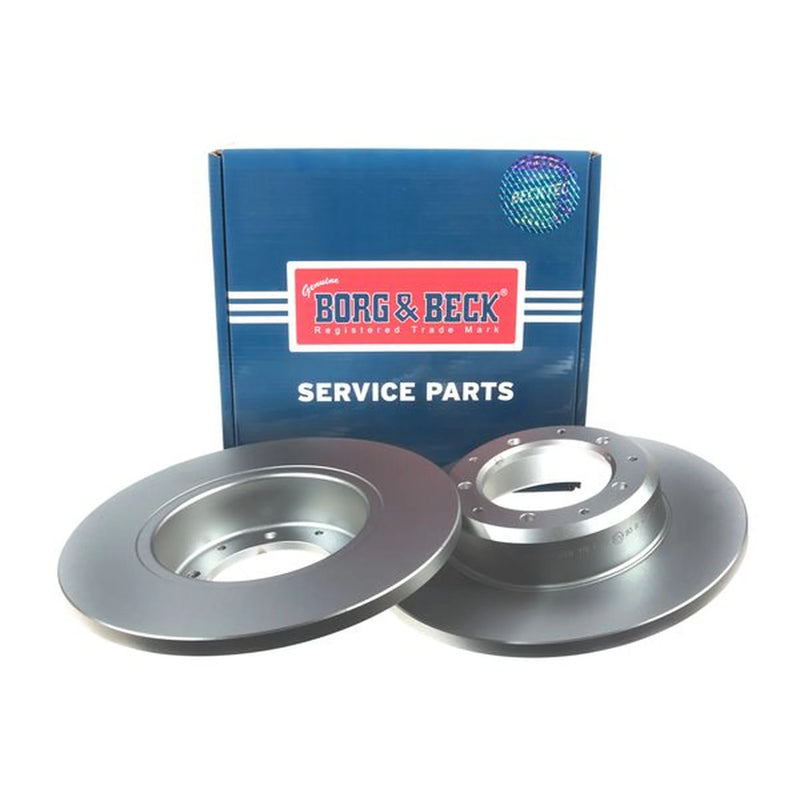 Borg & Beck 2 x Solid Rear Brake Discs BBD4812