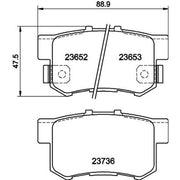 DON Rear Brake Pad Set PCP1154