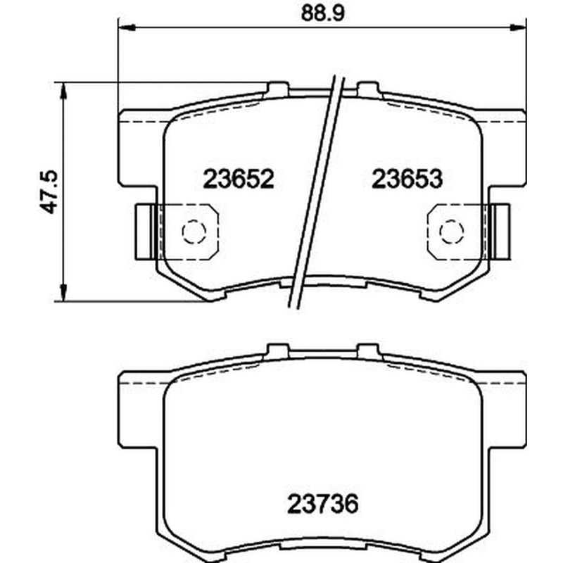 DON Rear Brake Pad Set PCP1154