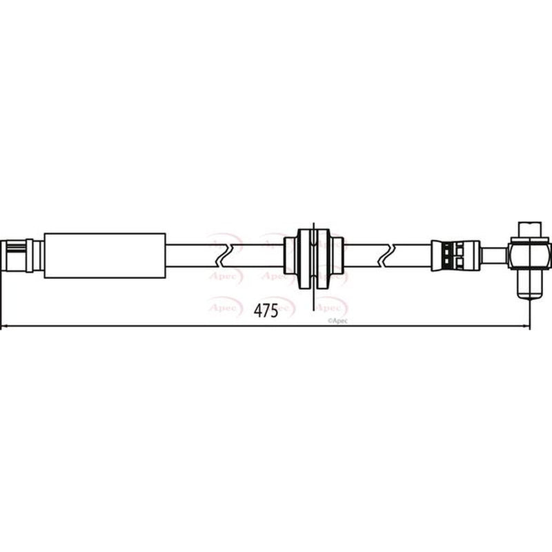 Apec Brake Hydraulic Hose Line Front HOS3887