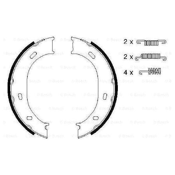 Bosch Brake Shoe Bs848 Fits Mercedes-Benz Sprinter 311D Cdi - 2.2 - 00-06 098648 Bosch  - Town Parts