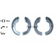 Textar Brake Shoe Set Axle Kit 91055500
