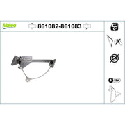 Valeo Electric Window Regulator Lifter Right Front 861083