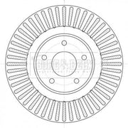 Borg & Beck 2 x Vented Front Brake Discs BBD6099S