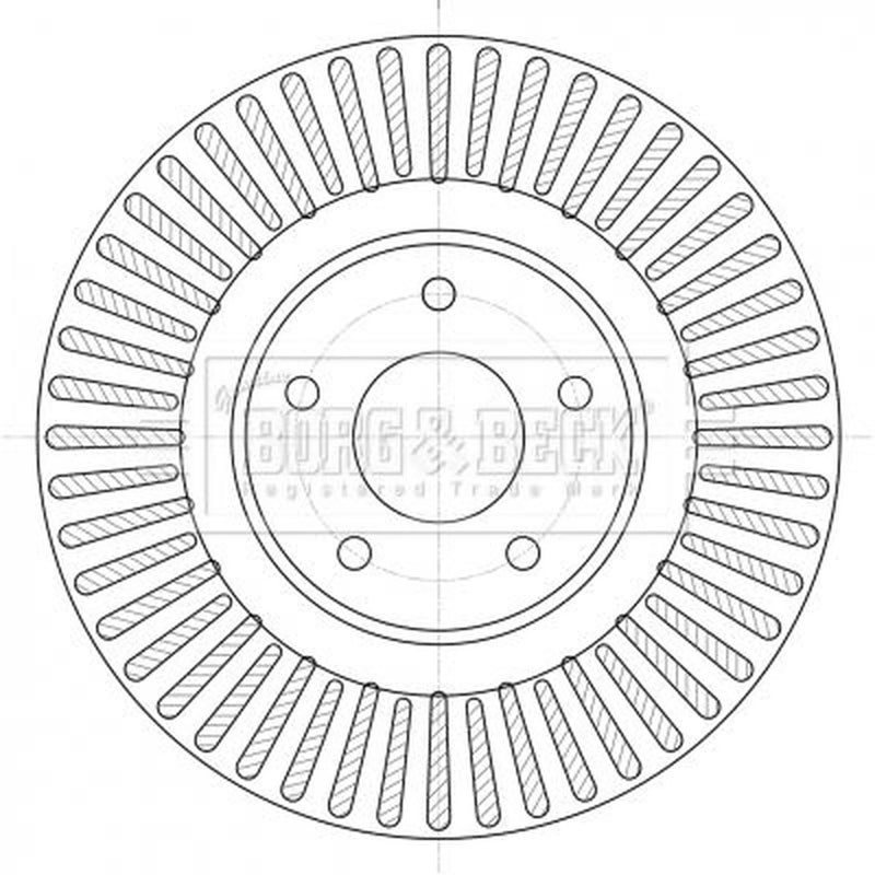 Borg & Beck 2 x Vented Front Brake Discs BBD6099S