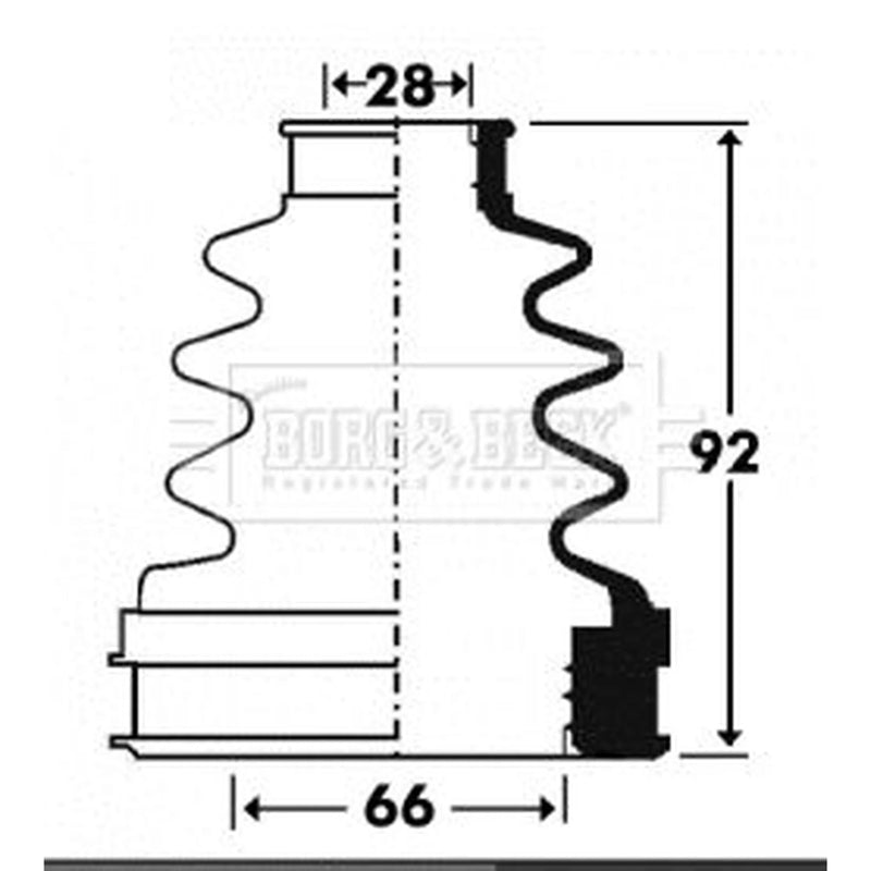 Borg & Beck Drive Shaft Bellow Kit Front Left BCB2900
