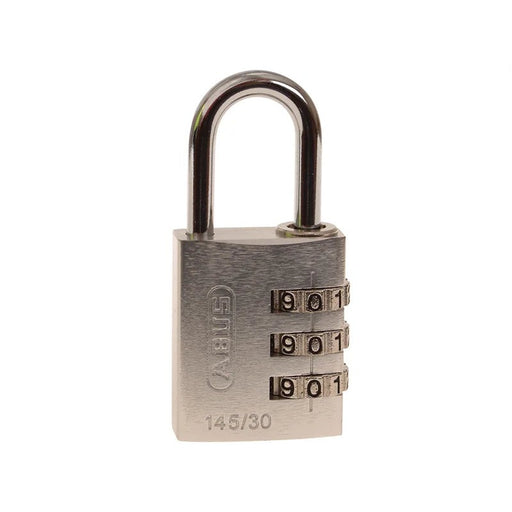 ABUS Mechanical 145/30 30mm Aluminium Combination Padlock Silver 46583