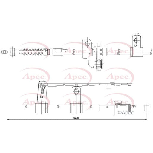 Apec Handbrake Cable Left Rear CAB1252