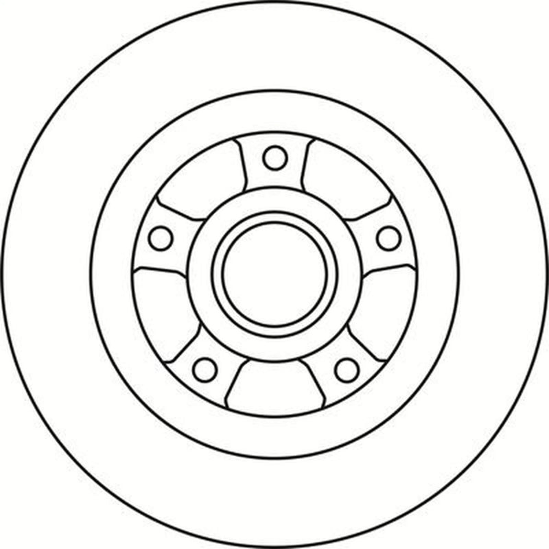 Abtex 2 x Solid Rear Brake Discs BD1726HS