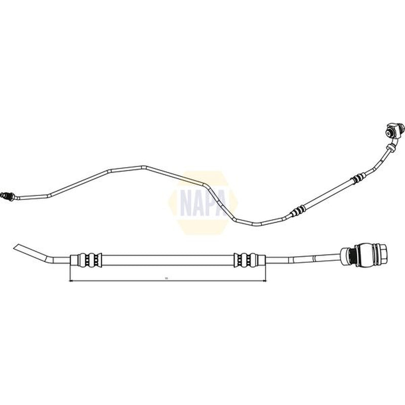NAPA Brake Hydraulic Hose Line Rear Left NBH1127