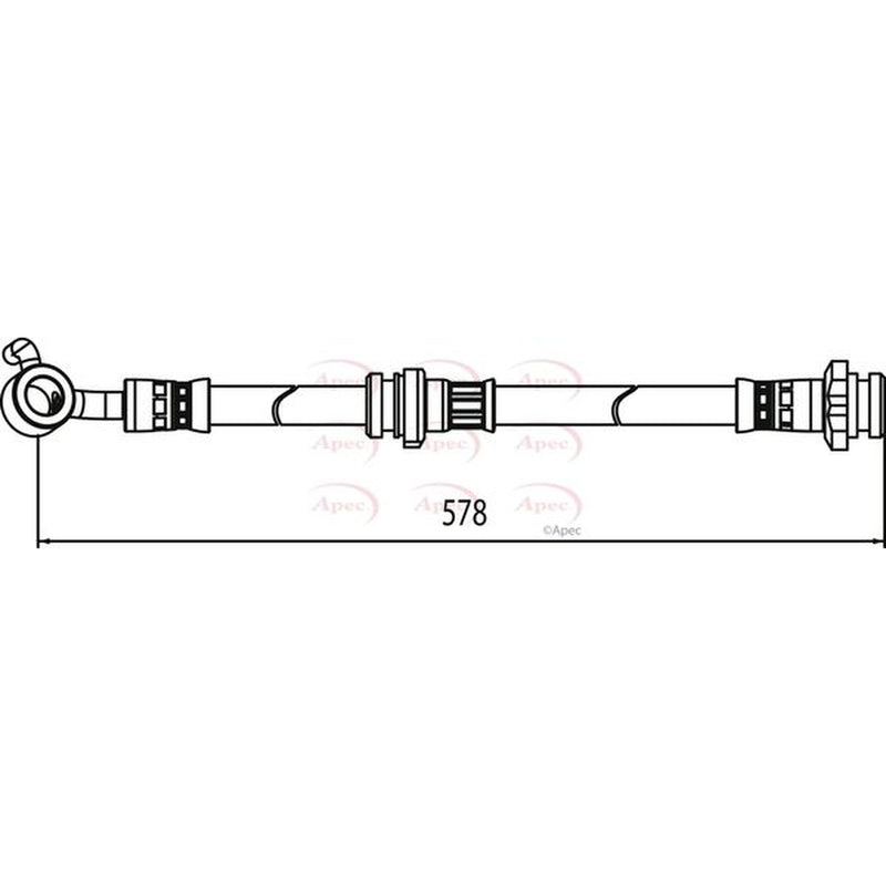 Apec Brake Hydraulic Hose Line Front Right HOS4051