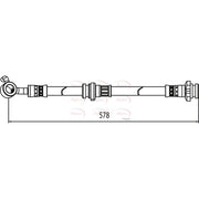 Apec Brake Hydraulic Hose Line Front Right HOS4051