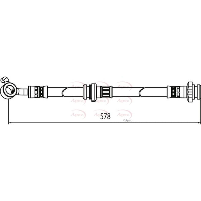 Apec Brake Hydraulic Hose Line Front Right HOS4051