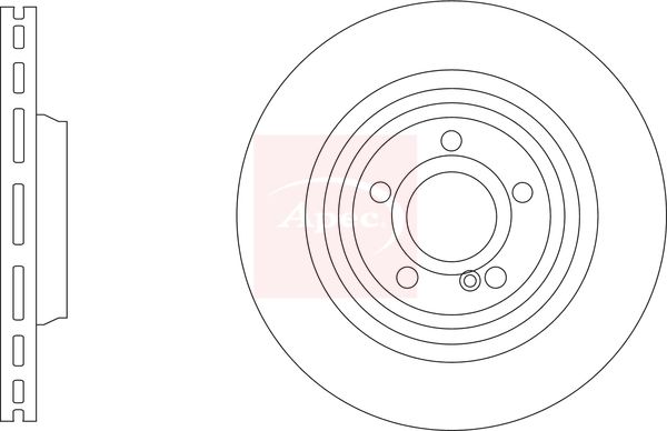 Apec 2 x Brake Disc Set Vented
