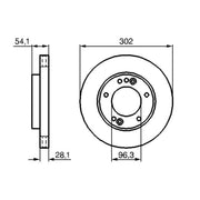 Bosch 2 x Vented Front Brake Discs 0 986 479 230