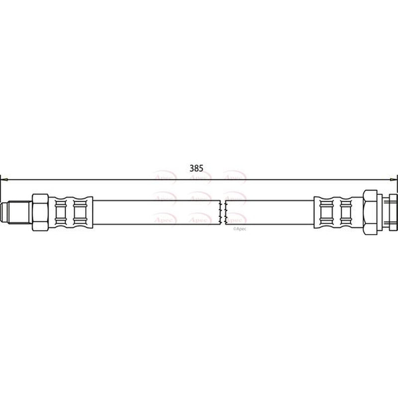Apec Brake Hydraulic Hose Line Rear Left HOS3767