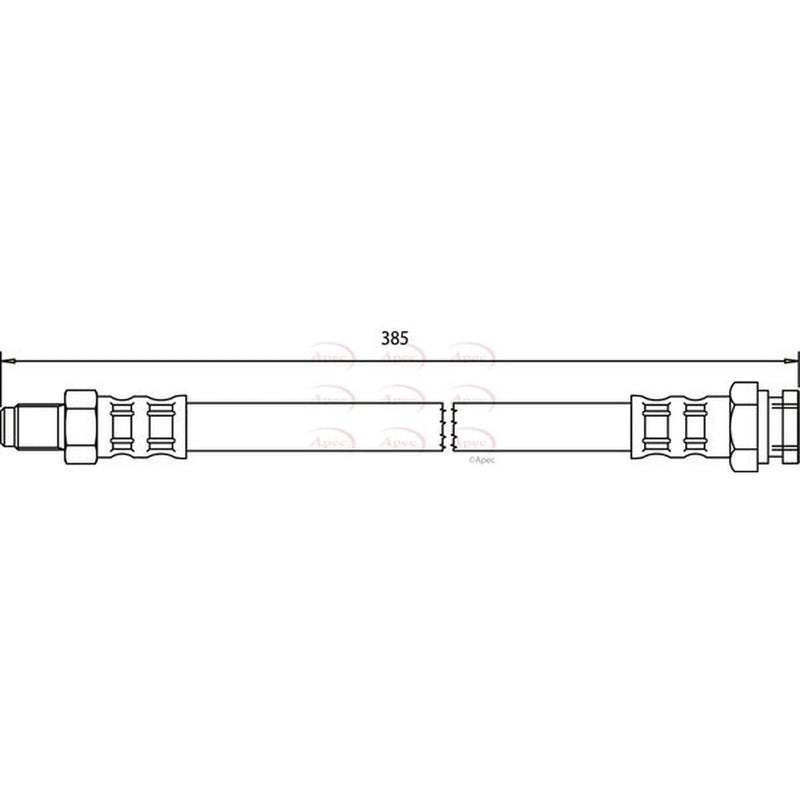 Apec Brake Hydraulic Hose Line Rear Left HOS3767