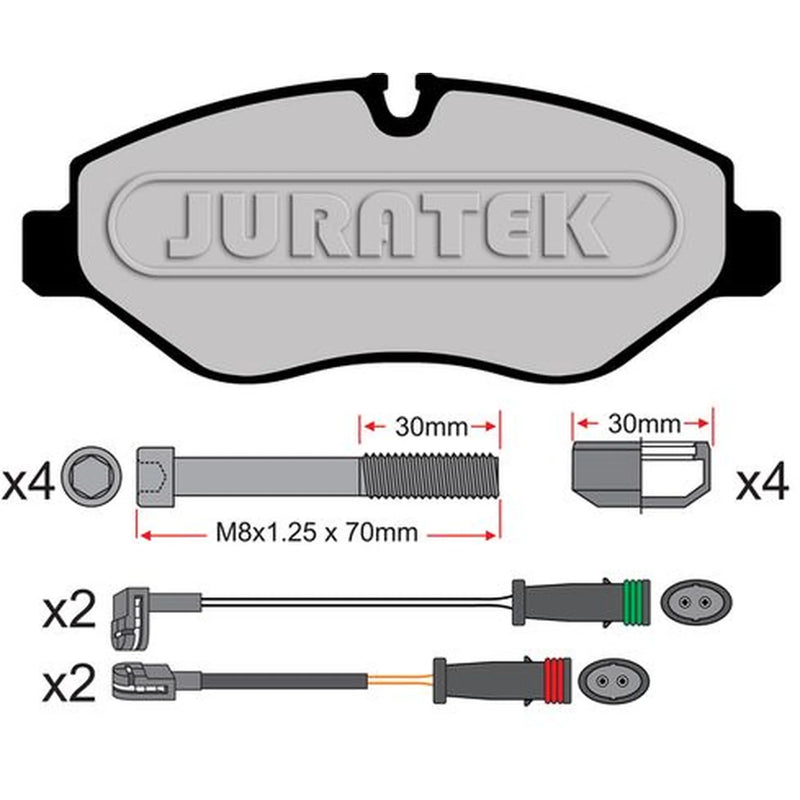 Juratek Front Brake Pad Set JCP115