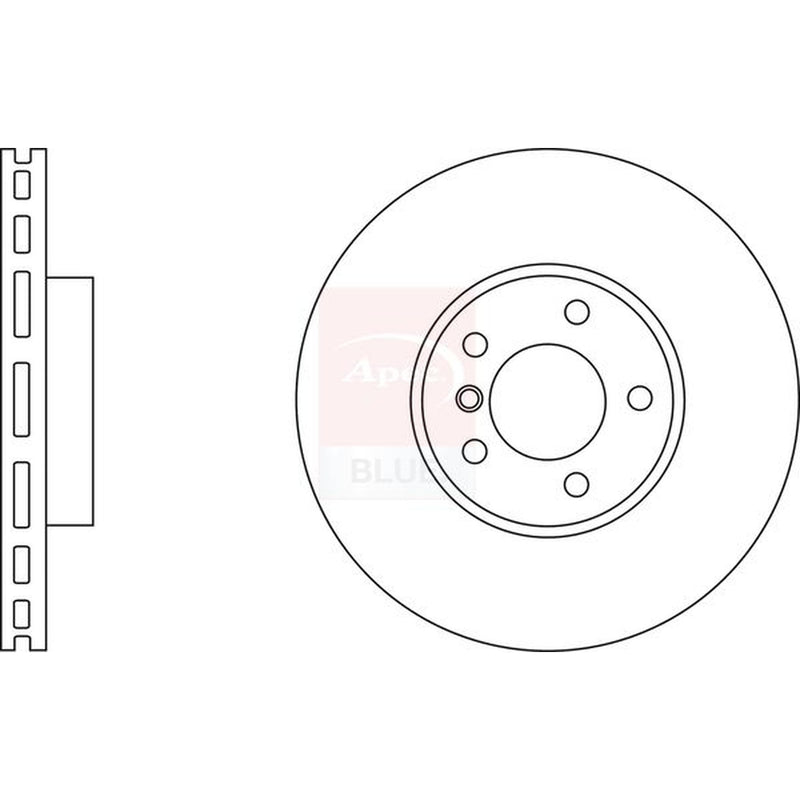 Apec 2 x Vented Front Brake Discs SDK6550