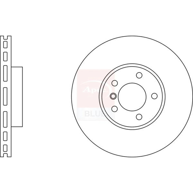 Apec 2 x Vented Front Brake Discs SDK6550