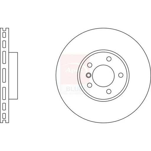 Apec 2 x Vented Front Brake Discs SDK6550
