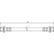 NAPA Brake Hydraulic Hose Line Rear NBH1265