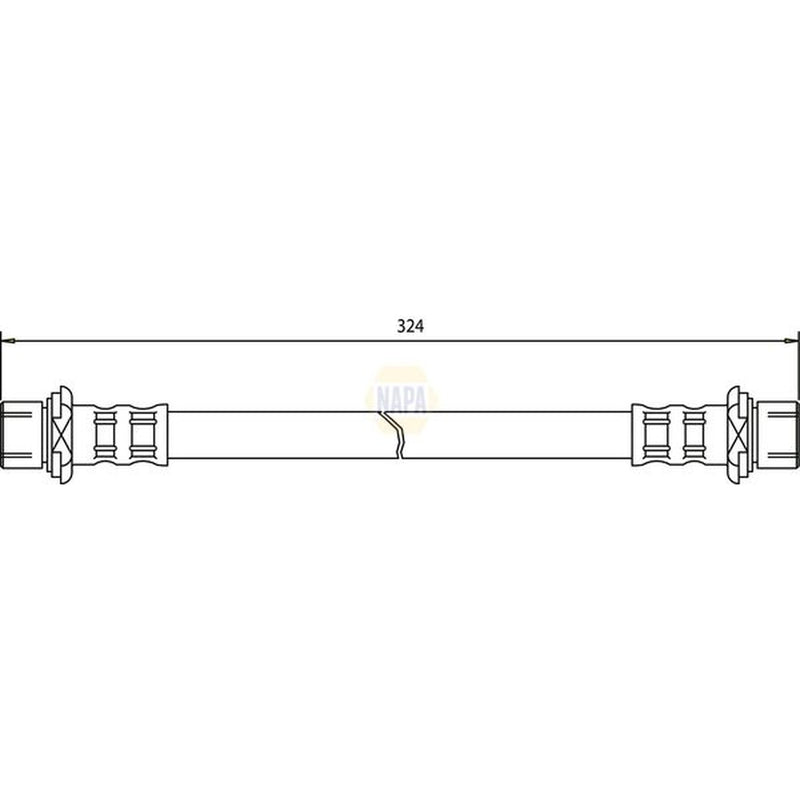 NAPA Brake Hydraulic Hose Line Rear NBH1265