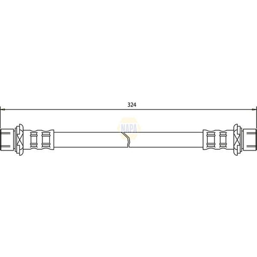 NAPA Brake Hydraulic Hose Line Rear NBH1265