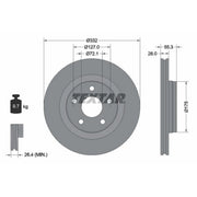 Textar 2 x Front Brake Discs 92278803