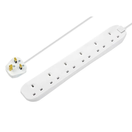 Masterplug Trailing Extension Lead 6 Gang 13A 2m BSG2N-MP - BSG210N-MP