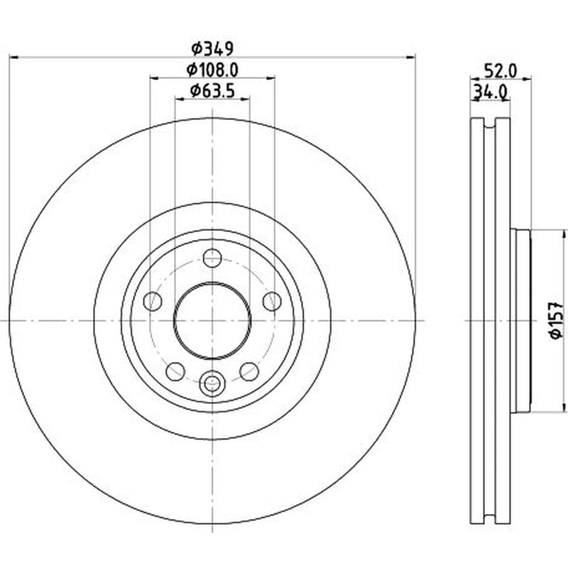 Mintex 2 x Vented Front Brake Discs MDC2862C