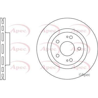 Apec Brake Disc Front Fits Citroen C-Crosser Mitsubishi Airtrek Lancer Apec  - Town Parts