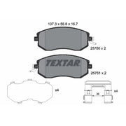Textar Front Brake Pad Set 2576001