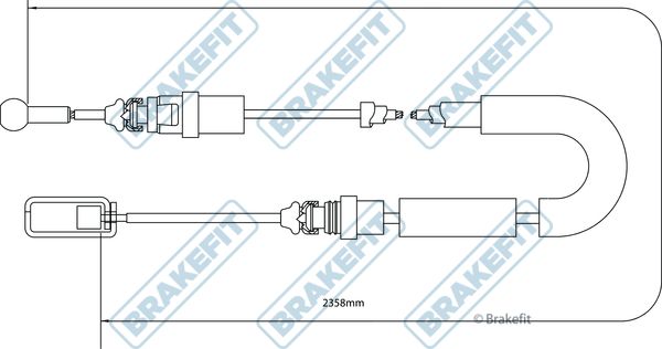 Apec Handbrake Cable Left Rear fits Citroën C8 2002 on 2.0 2.2