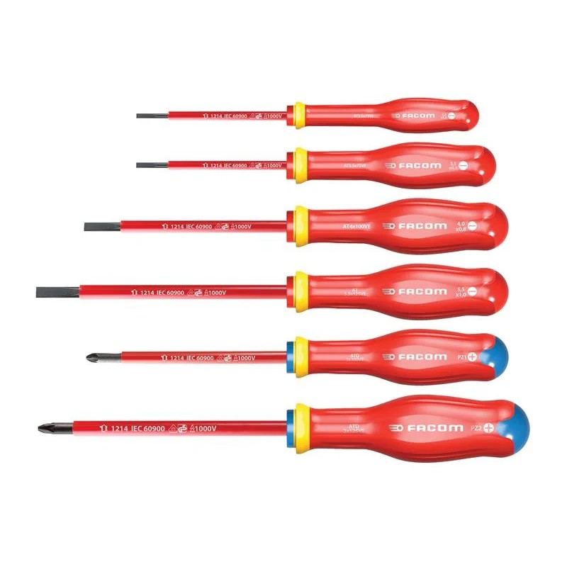 Facom Protwist® VDE Screwdriver Set, 6 Piece - ATDVE.J6PB