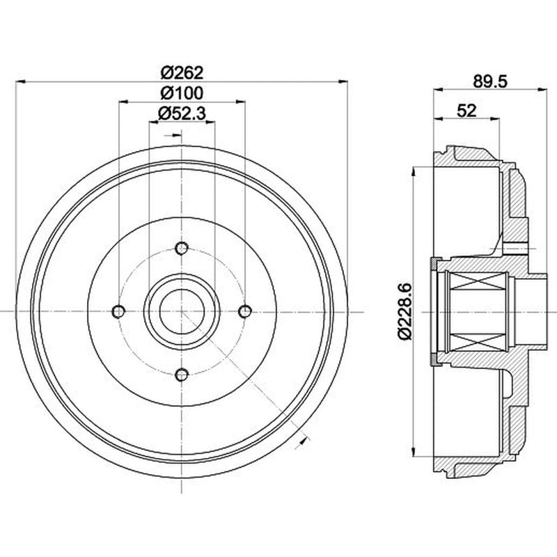 Mintex Brake Drum Assembly Rear MBD425