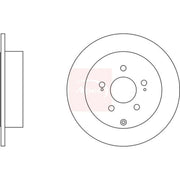 Apec 2 x Solid Rear Brake Discs DSK2353
